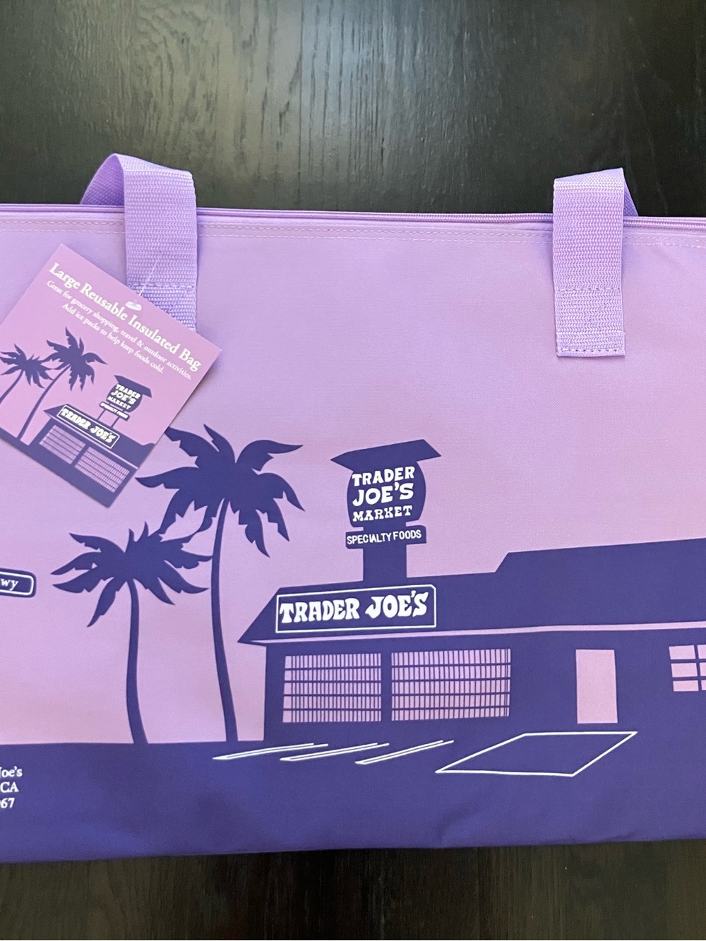 Trader Joe's Lavender Reusable Tote Bag
